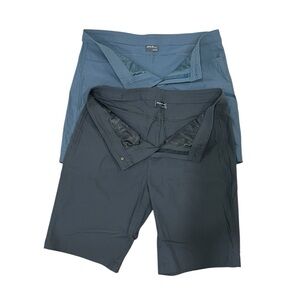 Eddie Bauer Gray and Blue easy dry hiking shorts lot of 2 women’s size 12